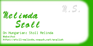 melinda stoll business card
